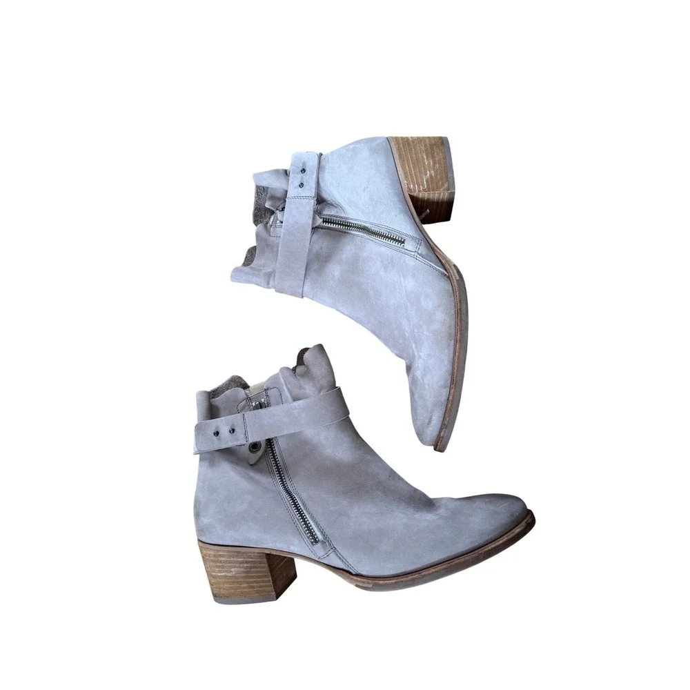Paul Green Sheridan Nubuk suede ankle‎ boots in grey